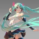 Hatsune Miku Hatsune gối tùy chỉnh hình ảnh động ngoại vi phổ thông nhân dân tệ gối đệm gối DIY món quà để lập bản đồ - Trở lại đệm / Bolsters