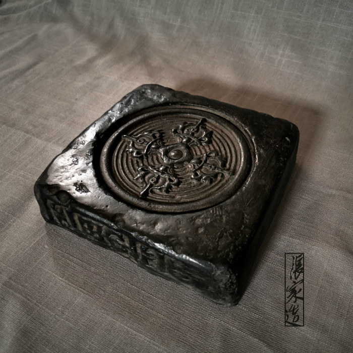 Zhangjia made Han brick pot bearing retro cup holder creative purple sand pot pad Zen small tea table Chinese style personalized decoration direct sales