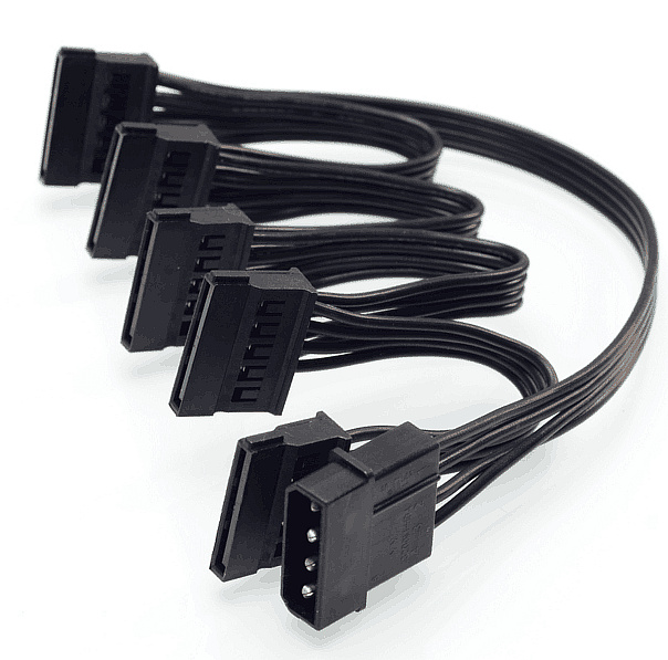 Large 4pin IDE swivel SATA 10% 10% hard disc connector power cord One-haul-five SATA power supply line