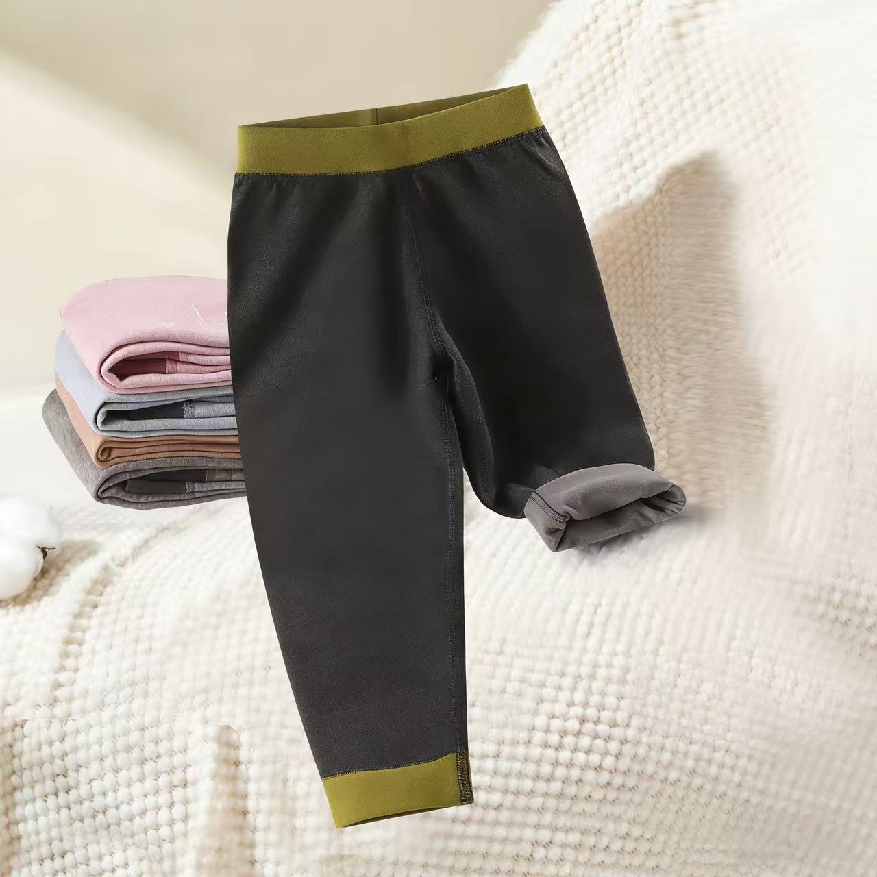 妙童岛儿童保暖裤秋冬加绒加厚内穿秋裤宝宝羊毛蚕丝棉裤校服神器