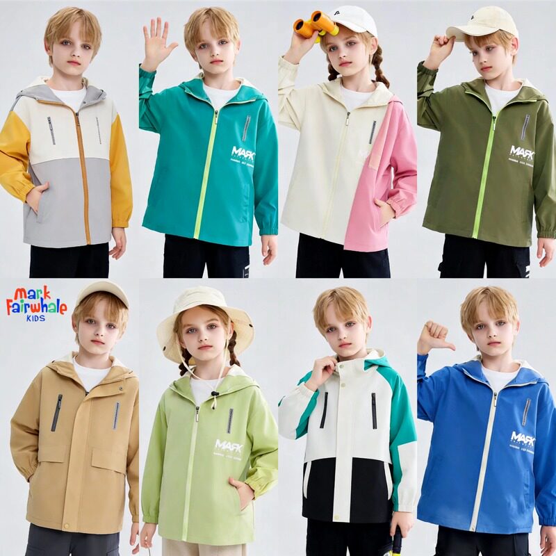 马克华菲冲锋衣外套儿童防风冲锋衣