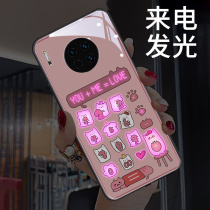 Cat calculator is suitable for Huawei mate40pro mobile phone case mate40E incoming call luminous mate30Epro cartoon female mate30 silicone anti-fall 20