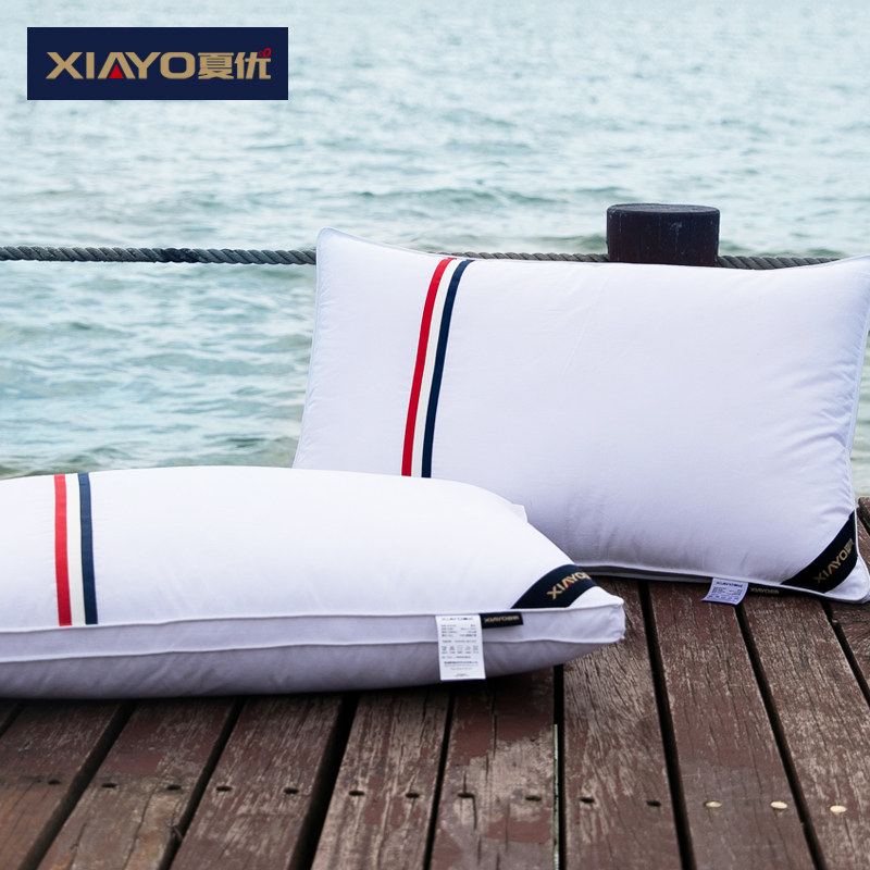 Full cotton 5 star hotel pillow pillow core single adult plume suede student neck pillow pair one dress