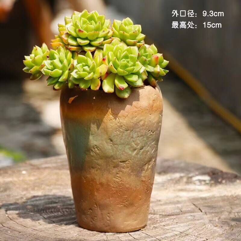 Old running the pot clay ceramic zhuang zi mage, coarse pottery creative Chinese wind restoring ancient ways flesh flower pot in a large, fleshy