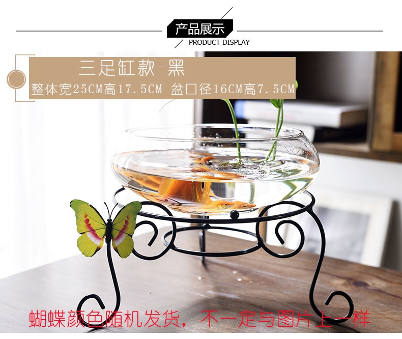 Transparent glass copper grass flower pot daffodil water lily bowl lotus non - porous ceramics special offer a clearance hydroponic large European style