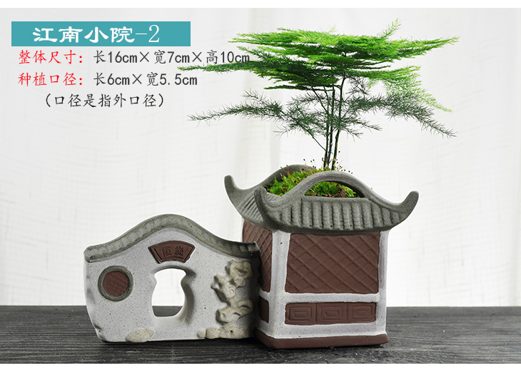 Small house flowerpot ceramic creative move courtyard asparagus rich tree China money plant contracted wind flower pot the plants