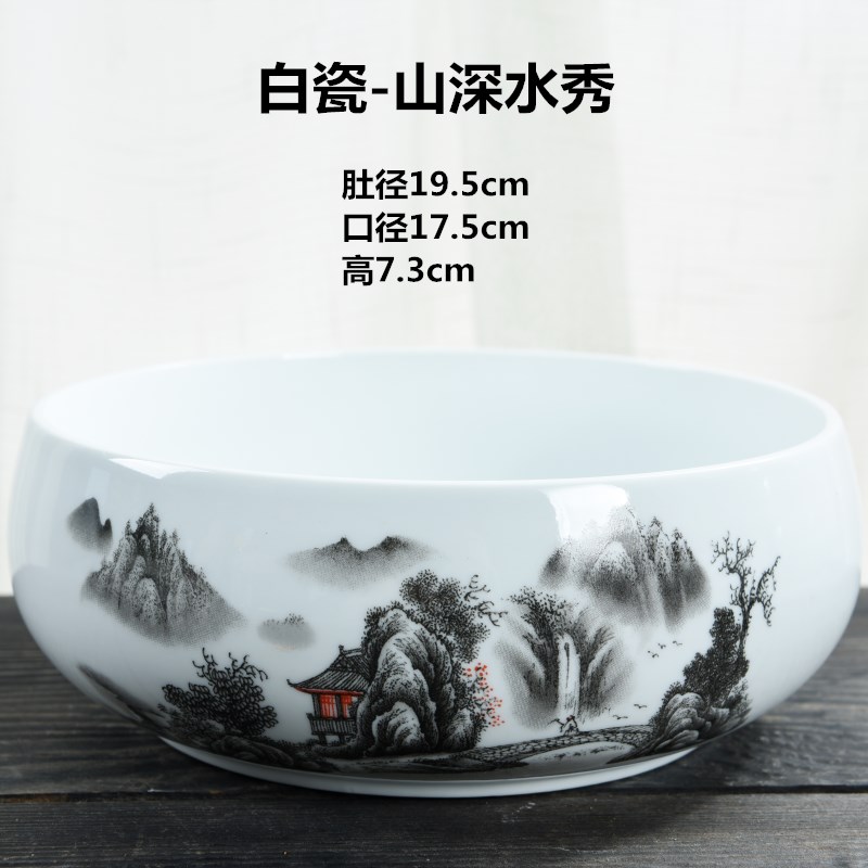 Refers to flower POTS of money grass other ceramic hydroponic container big contracted large pore water lily bowl lotus creative, fleshy