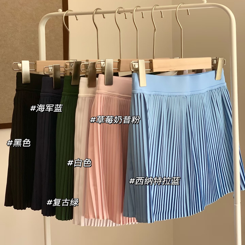【Same Style as L Brand】Varsity Pleated Accordion Skirt, Sports Tennis Skirt, Quick-Drying, Anti-Exposure, Fitness Short Skirt