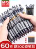 Morning Light Retractable Gel Pen Gp1008 for Students, Exam Signature Pen, Carbon Black Refill, Press-Type Ballpoint Pen for Teachers and Nurses, Office Bullet Tip 0.5mm Refill Stationery Supplies