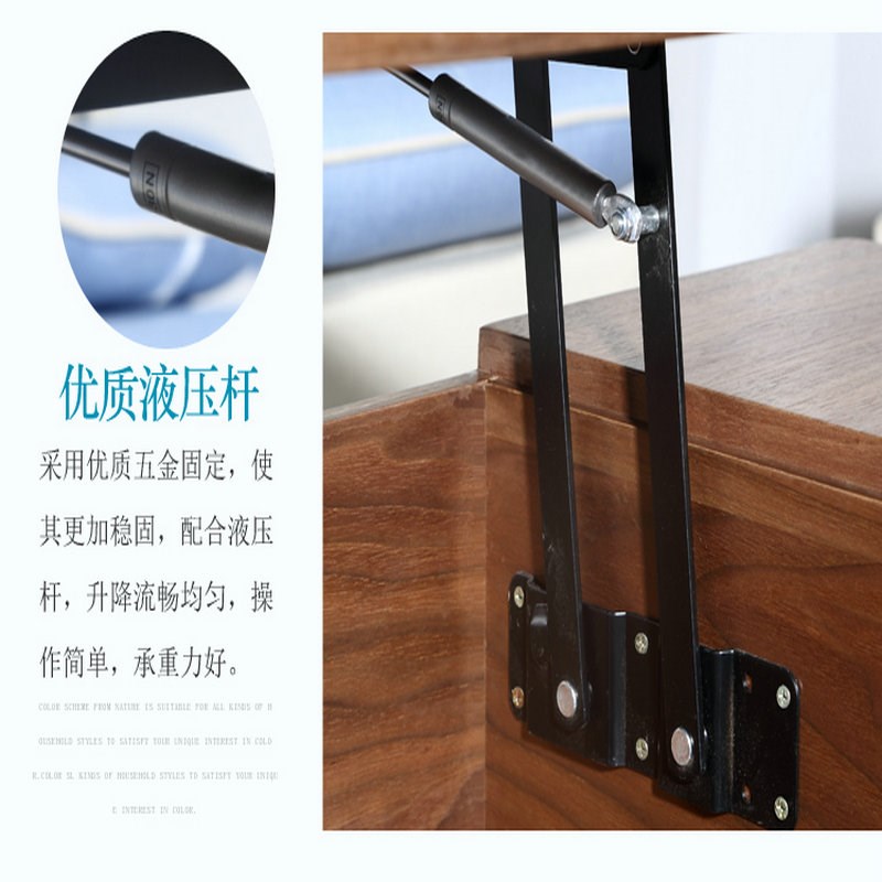 New hydraulic buffer tea table lifter table dual-use lifting folding and folding bracket multifunction furniture five gold accessories