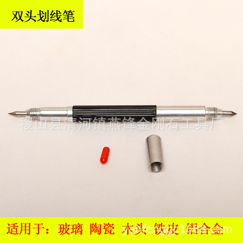 DOUBLE HEAD GLASS CERAMIC SCRIBE PEN TILE WOOD SHEET IRON SHEET ENGRAVING KNIFE TILE NOTE PEN DIAMOND KNIFE HEAD