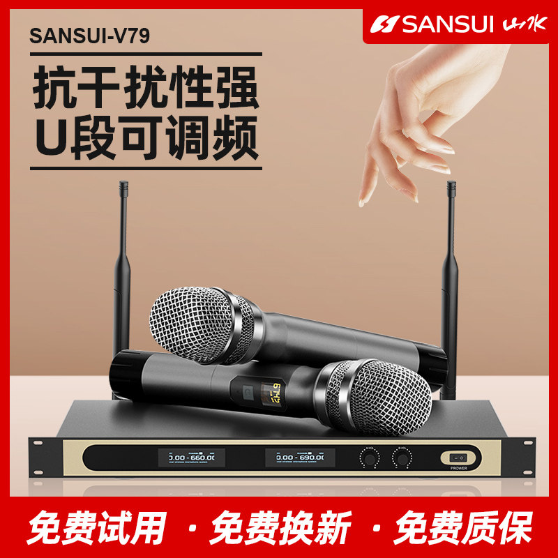 Landscape Wireless Microphone A Tug Two U Segment Receiver Microphone Acoustics Home TV K Song Outdoor Acoustics
