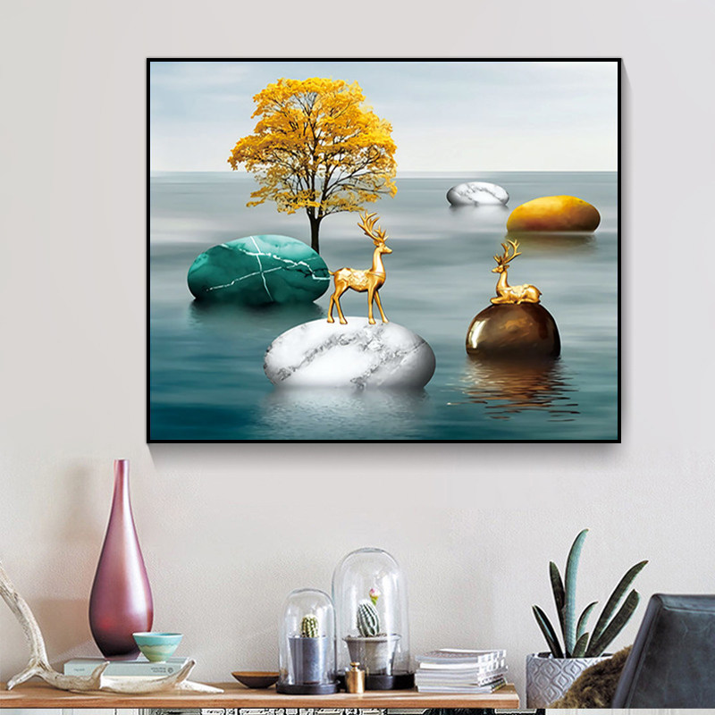 Shi Lai embroidery cross stitch 2021 new thread embroidery living room small bedroom dining room self-embroidery handmade small pieces full embroidery