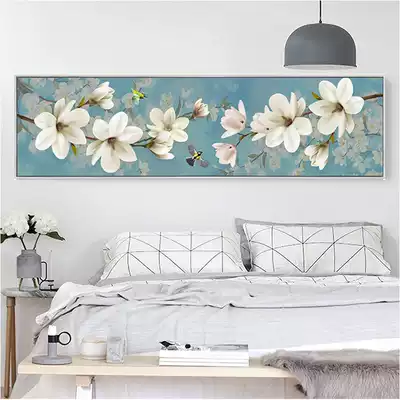 Bedside painting Magnolia embroidery cross stitch simple modern 2021 new living room bedroom small simple