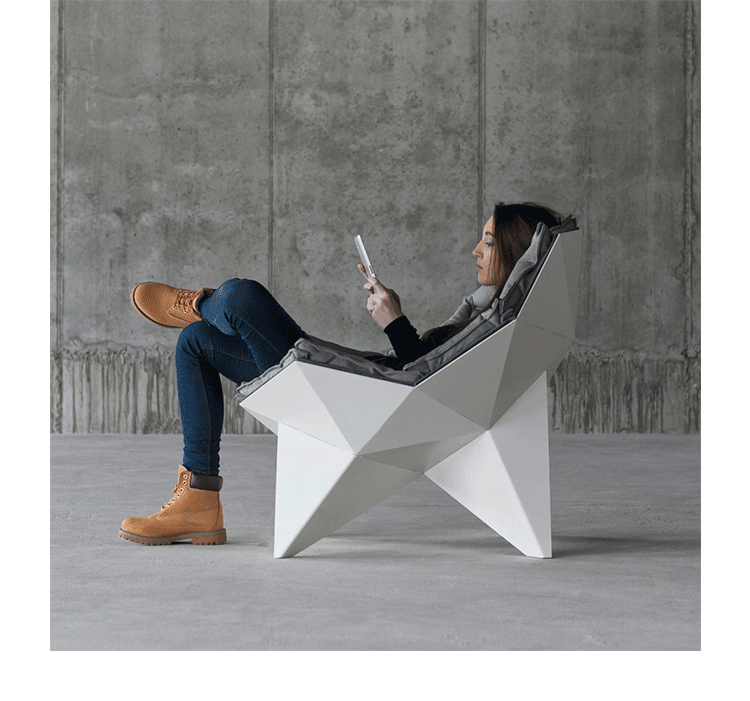 JuLanMake thiết kế nội thất sáng tạo Q1 LOUNGE CHAIR ghế phòng chờ ghế thép kính - Đồ nội thất thiết kế sofa nỉ