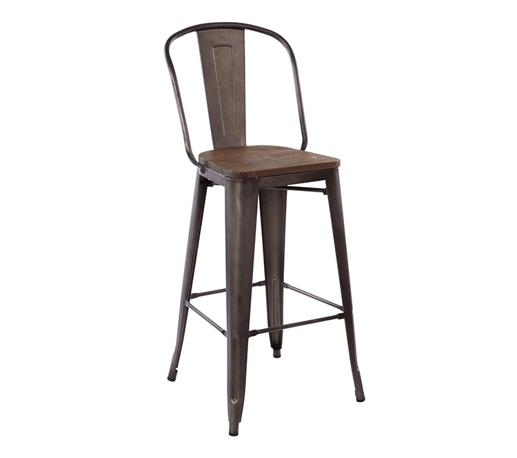 JuLanMake thiết kế nội thất theo phong cách công nghiệp TOLIX CAO BACK BAR STOOL ghế sắt - Giải trí / Bar / KTV