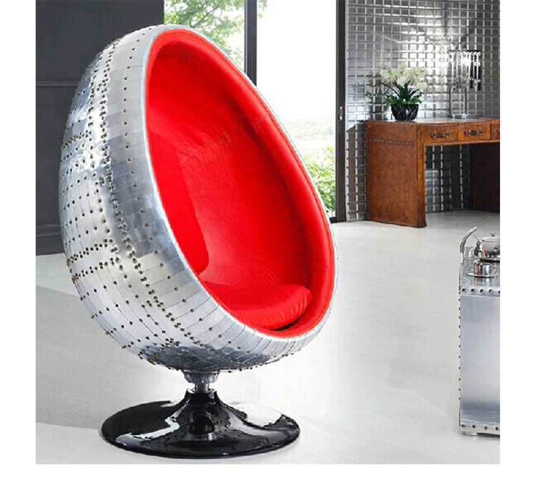 JuLanMake thiết kế nội thất theo phong cách công nghiệp SPITFIRE EGG POD CHAIR ghế nhôm không gian - Đồ nội thất thiết kế ghế dựa