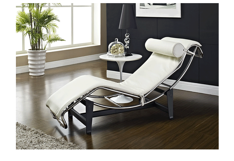 JuLanMake thiết kế nội thất sáng tạo LC4 CHAISE LOUNGE Le Corbusier da bò - Đồ nội thất thiết kế ghế tiffany