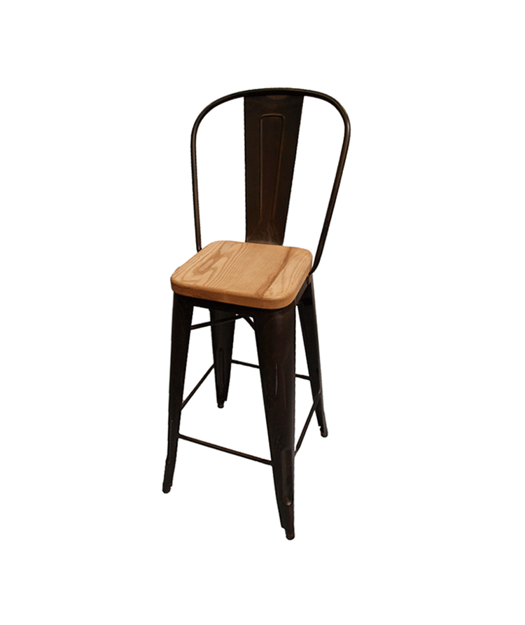 JuLanMake thiết kế nội thất theo phong cách công nghiệp TOLIX CAO BACK BAR STOOL ghế sắt - Giải trí / Bar / KTV