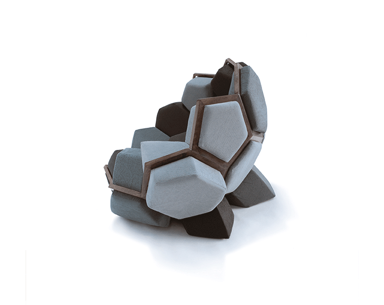 JuLanMake thiết kế nội thất sáng tạo ghế thạch anh QUARTZ ARMCHAIR nhập khẩu ghế phòng chờ vải - Đồ nội thất thiết kế sofa gỗ nguyên khối