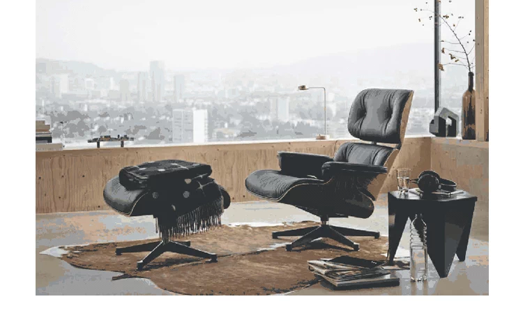 JuLanMake thiết kế nội thất ghế bành bọc da EAMES LOUNGE CHAIR - Đồ nội thất thiết kế ghế sofa giường kéo