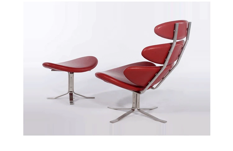 JuLanMake thiết kế nội thất sáng tạo CORONA LOUNGER GHẾ VÀ ghế tựa OTTOMAN - Đồ nội thất thiết kế ghế da chân quỳ