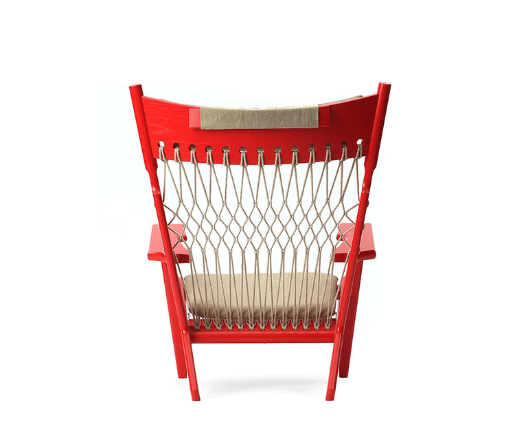 Hakka tùy chỉnh Bắc Âu rắn gỗ thiết kế đồ nội thất ghế web / ghế lưới Trung Quốc dệt ghế phòng chờ mẫu ghế sofa