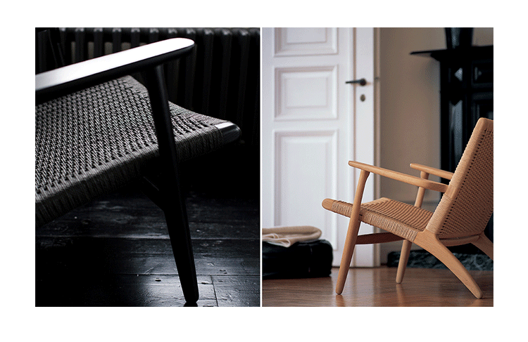 Kluang thiết kế sáng tạo đồ nội thất mái chèo ghế chèo Trung Quốc dệt rắn gỗ reclin ghế mây