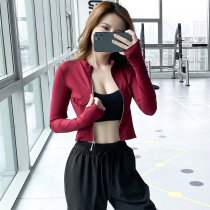 Beemen2021 spring and summer new sports coat womens net red navel sexy tide fitness top yoga suit