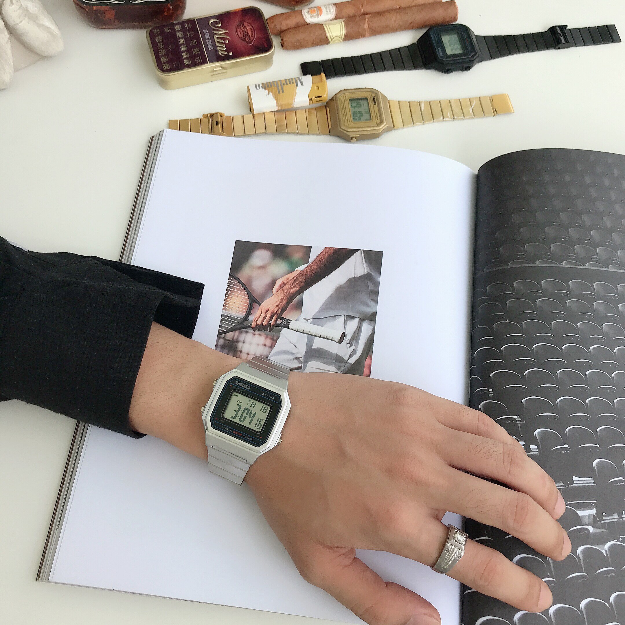Digital Quartz Watch For Students Harajuku Style Rectangular_voghion.com