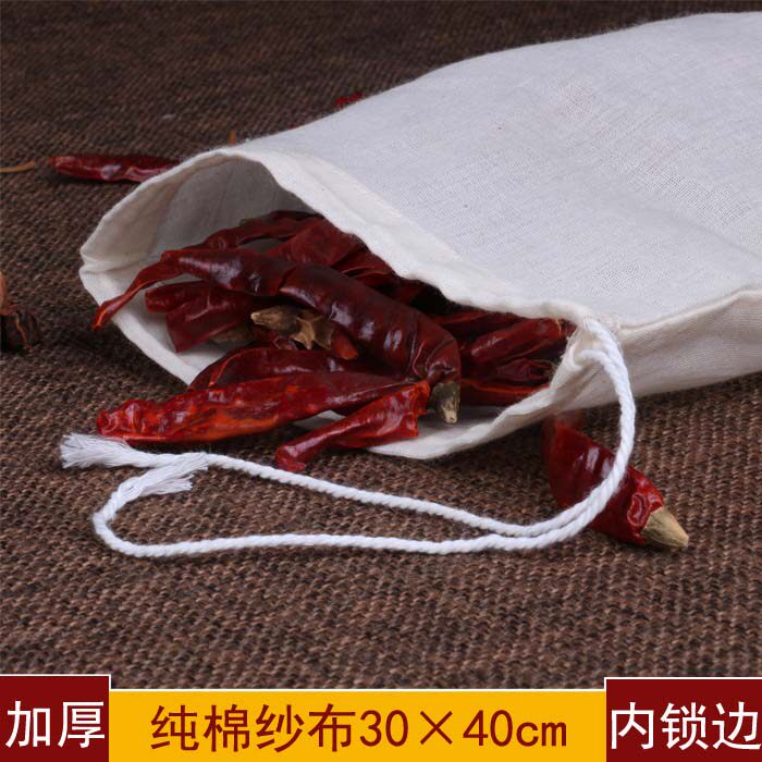 Thick 10 30 * 40 pure cotton vegetables squeeze bag large fried dumplings filled sack stew halogen bag