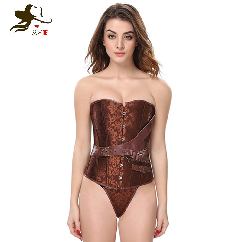 New Gothic palace corset lady corset hangs out of her chest to wear a shapewear outside her chest.