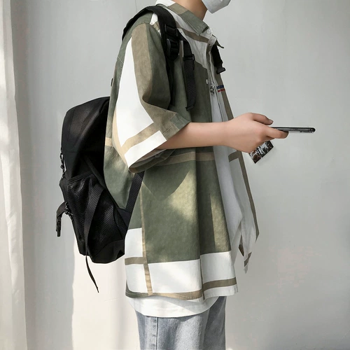 Брендовая тонкая трендовая рубашка, в корейском стиле, популярно в интернете