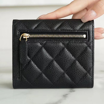 Original caviar pattern pebbled leather cow wallet 30% off classic card holder womens short diamond coin imported leather