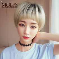  Morris 2020 summer new wig female short hair bobo head realistic face repair handsome wig set new