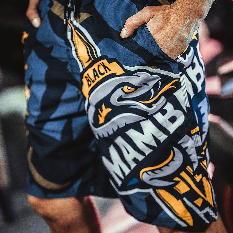 Xuanang Men's Beach Pants Loose China Wind Speed Dry Tide Card Printed Shorts Big Size Yard Casual Seaside Resort Swimming Pants