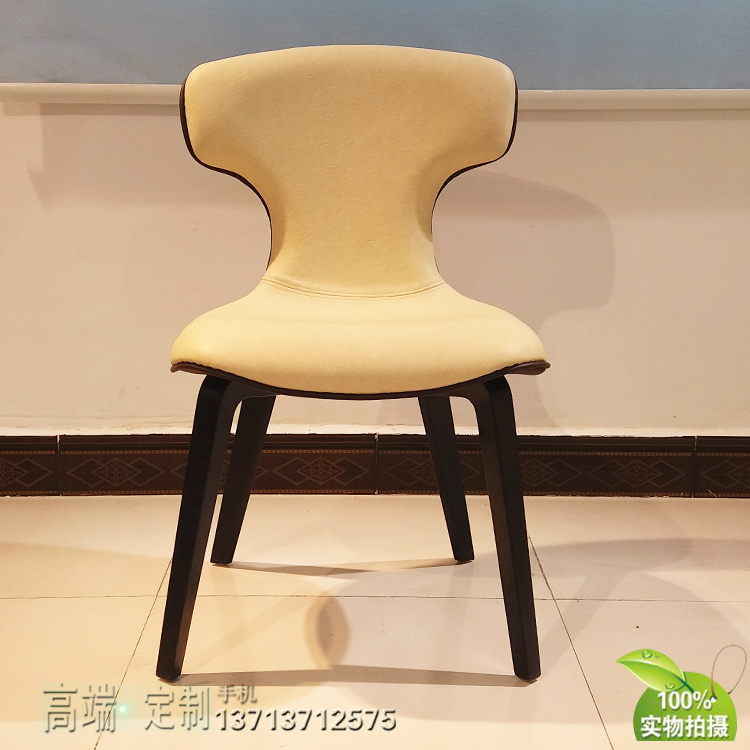 Roberto designer Montella chair fashion front leather creative book chair computer chair two-color dining chair spot