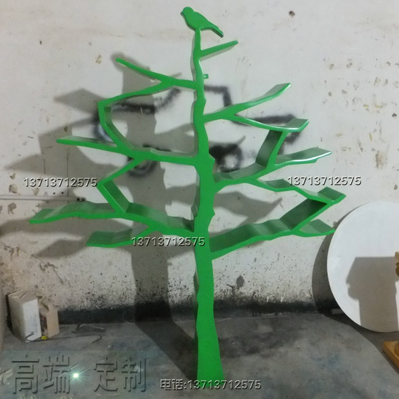 Customized modern casual glass fiber reinforced plastic tree display, fashion restaurant, shopping mall, children's play area decoration