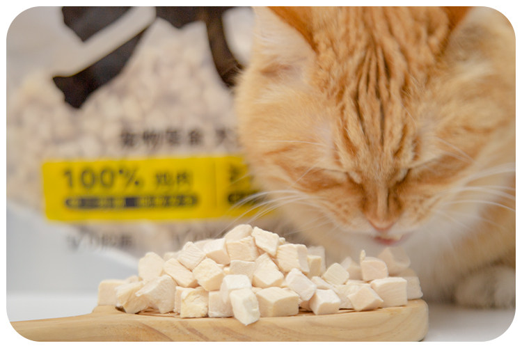 猫冻干零食 土猫宠物 路斯猫冻干零食成幼猫增肥发腮鸡胸肉粒营养生骨肉500g