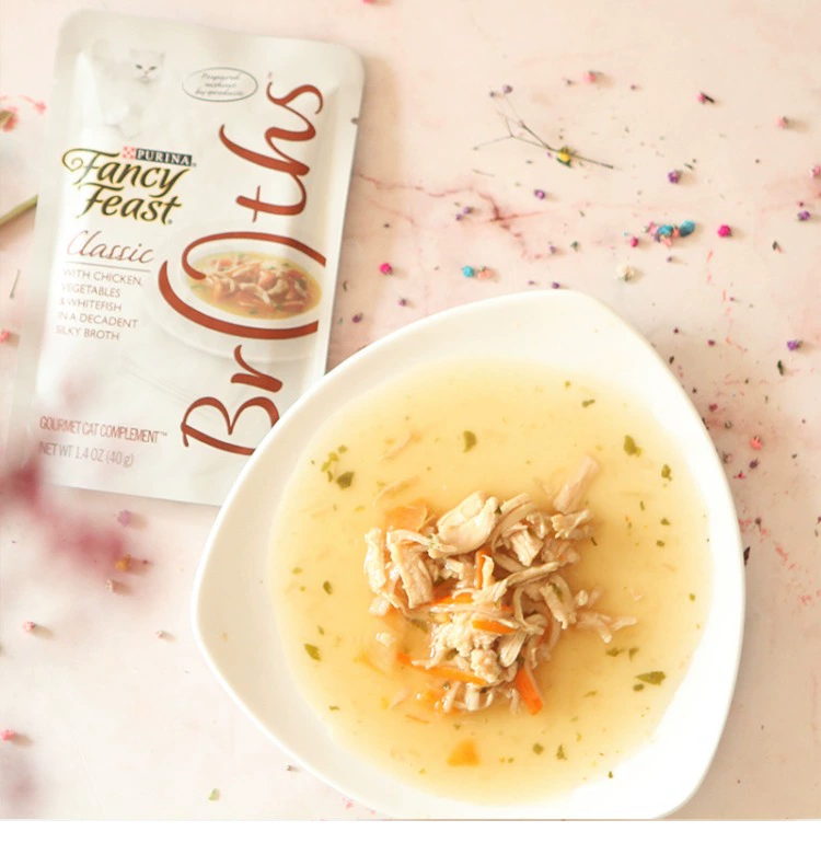 Tu Cat Thú cưng Zhenzhi Soup Soft Pack Đóng hộp Mèo Snack Mèo Lon Pet Thức ăn ướt Túi thức ăn cho mèo Gói thức ăn 40g - Đồ ăn nhẹ cho mèo