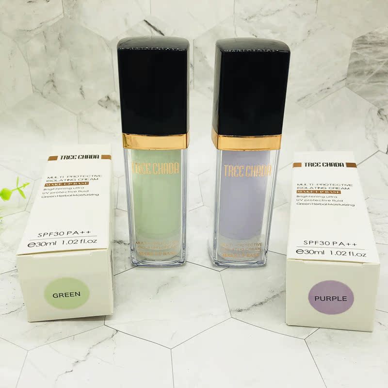 Kem chống nắng Thái Lan TREECHADA kem tím xanh dưỡng ẩm làm sáng kem che khuyết điểm kem che khuyết điểm maybelline fit me