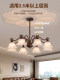 Lamp Ji Medieval Living Room Chandelier Creative Internet-Famous Lily of the Valley Flower Hall Main Light with Spotlights American Retro Dining Room Light