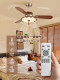 French-Style Vintage Living Room Fan Light 2026 New Model Lotus Leaf Large Wind Ceiling Fan Light Smart Silent Dining Room Fan Light