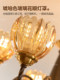 French Mid-Century Style Living Room Chandelier 2025 New American Retro High-End Petal Glass Villa Lobby Lighting Fixtures