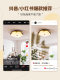 French Mid-Century Style Walnut Flower Bedroom Ceiling Lamp Wabi-Sabi Style Solid Wood Eye Protection Master Bedroom Study Room Lamps