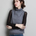 ngắn vest nhỏ nhỏ cao cổ knitsweater phụ nữ lỏng lẻo vừa vặn vào mùa xuân và mùa thu bên ngoài mặc ngựa kẹp tay mỏng áo len 