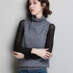 ngắn vest nhỏ nhỏ cao cổ knitsweater phụ nữ lỏng lẻo vừa vặn vào mùa xuân và mùa thu bên ngoài mặc ngựa kẹp tay mỏng áo len