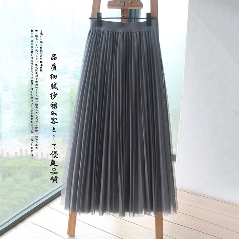 Brand Skirt, Half-Length Skirt, Women's Gauze Skirt, 2026 New Model, High-End Light Luxury, Sophisticated Feel, Heavy Craftsmanship, Gray Mesh Pleated Skirt Brand Skirt, Half-Length Skirt, Women's Gauze Skirt, 2026 New Model, High-End Light Luxury, Sophisticated Feel, Heavy Craftsmanship, Gray Mesh Pleated Skirt