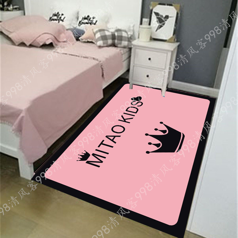 Net phòng ngủ màu đỏ cô gái trái tim công chúa bột đầy đủ cửa hàng dễ thương cô gái phòng khách sàn phòng thảm thủy triều thương hiệu tùy chỉnh - Thảm thảm em bé