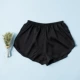 Mùa hè mỏng lụa satin mặc quần short ren ren lỏng Quần legging Hàn Quốc an toàn quần chống nữ - Quần tây thường